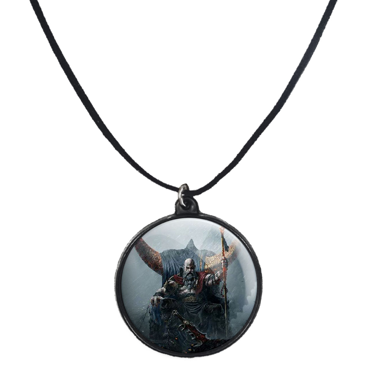 گردنبند پرمانه طرح خدای جنگ کد pmb.1718 مدل دو طرفه