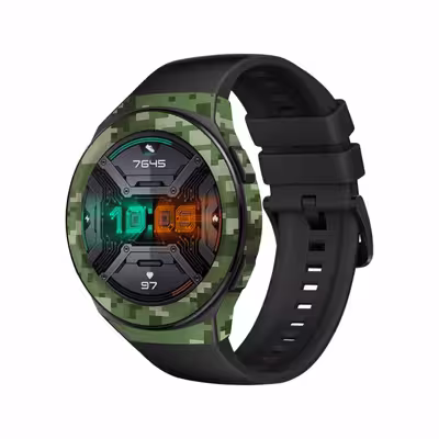 برچسب ماهوت طرح Army Green Pixel مناسب برای ساعت هوشمند هوآوی Watch GT 2e