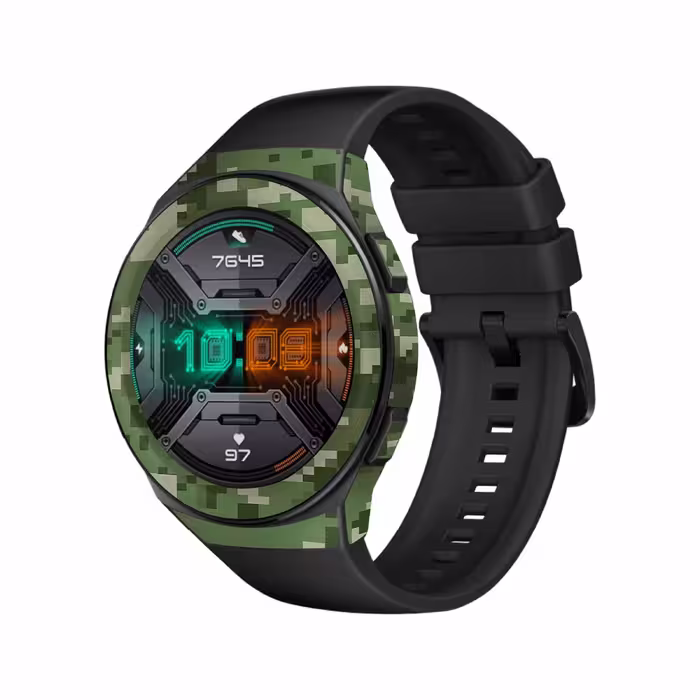 برچسب ماهوت طرح Army Green Pixel مناسب برای ساعت هوشمند هوآوی Watch GT 2e
