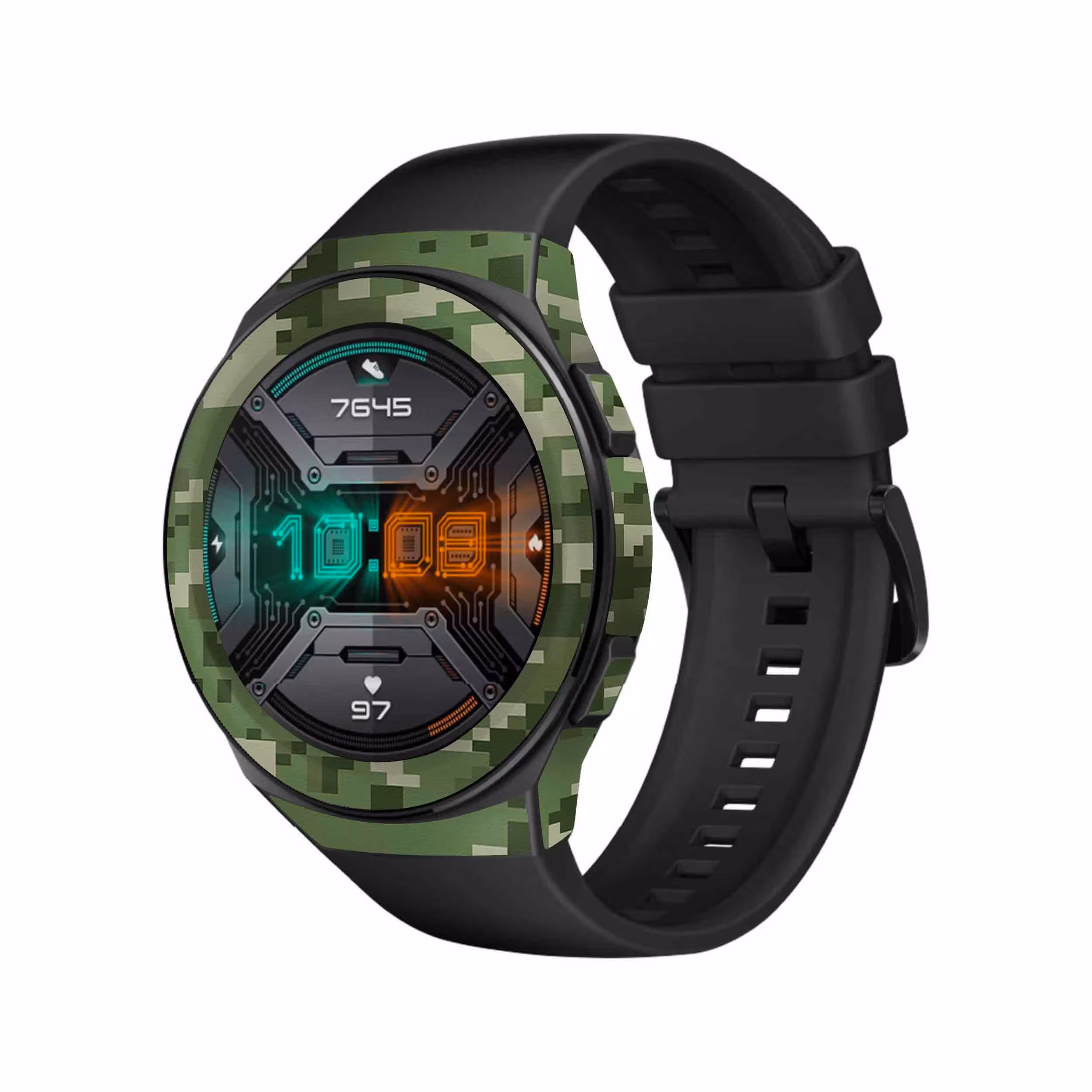 برچسب ماهوت طرح Army Green Pixel مناسب برای ساعت هوشمند هوآوی Watch GT 2e