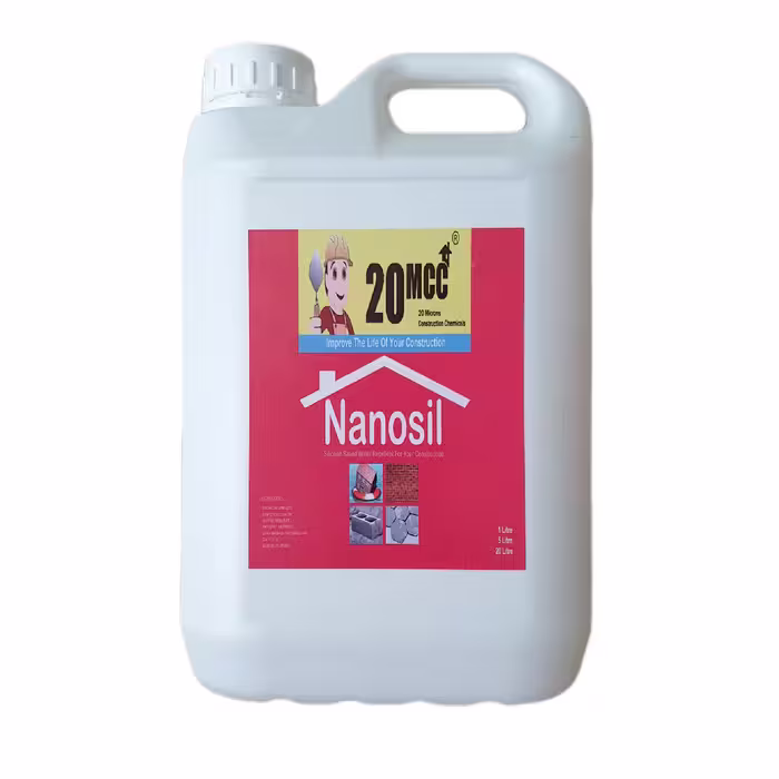 محلول نانو آبگریز و ضد آب کننده سطوح ساختمانی 20 میکرو مدل nanosilicon حجم 5 لیتر