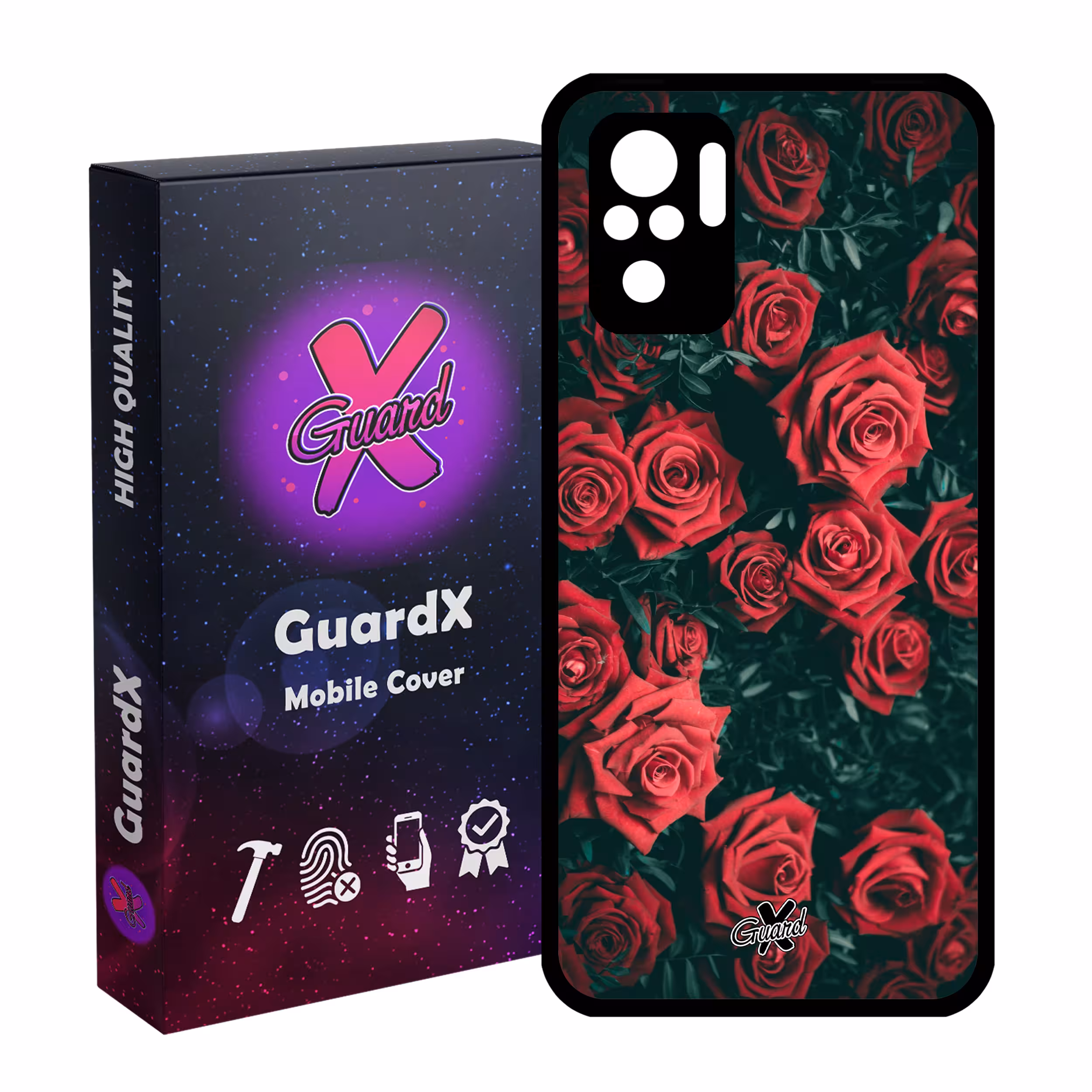کاور گارد ایکس طرح Flower مدل Glass10208 مناسب برای گوشی موبایل شیائومی Redmi Note 10 4G / Note 10S