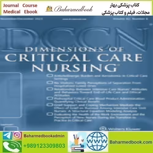 Dimensions of Critical Care Nursing Volume 42 1 to 6 2023