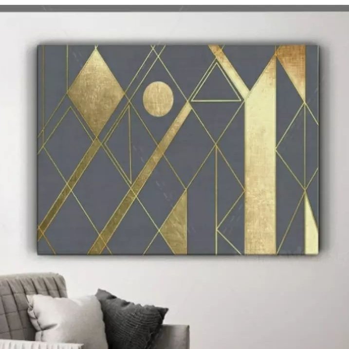 تابلو دکوراتیو مدرن انتزاعی 4 تماماً کار دست 