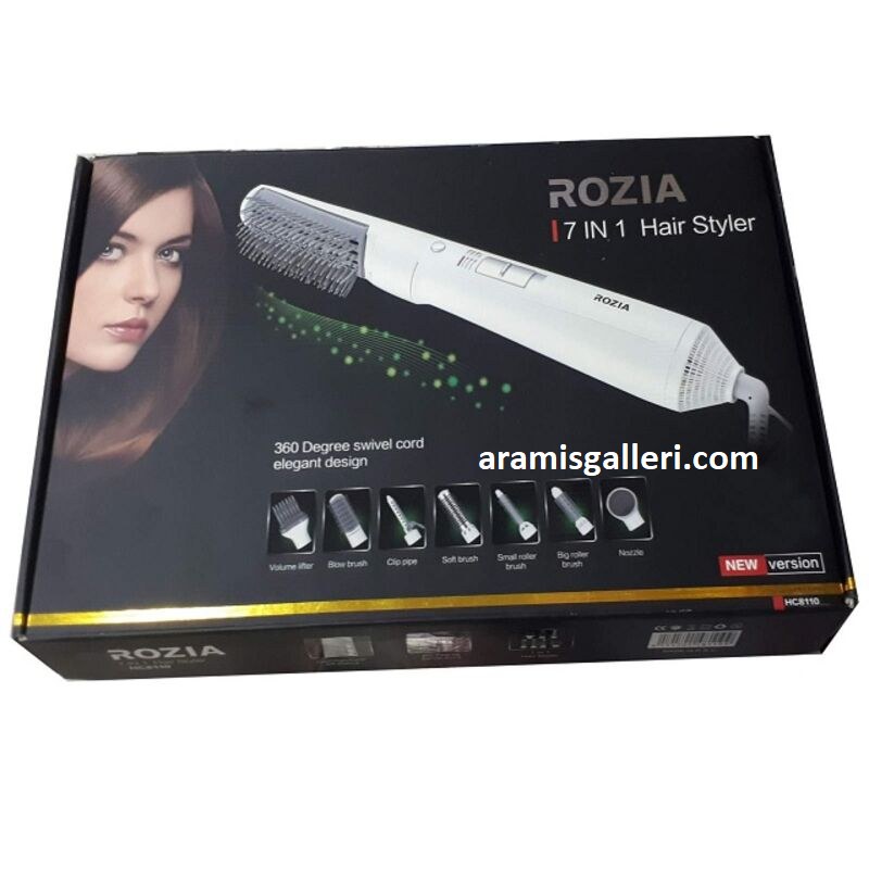 سشوار 7 کاره ی روزیا مدل HC-8110 دارای سیم با چرخش 360 درجه برای استفاده راحت تر