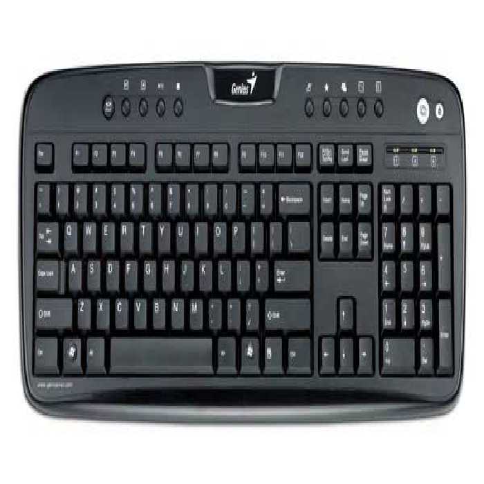 کیبورد کارکرده مالتی‌مدیای جنیوس مدل KB-220e با رابط PS/2