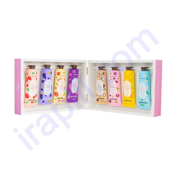 پک 8 عددی کرم دست با جعبه چوبی ویت یو 50 میلی لیتر