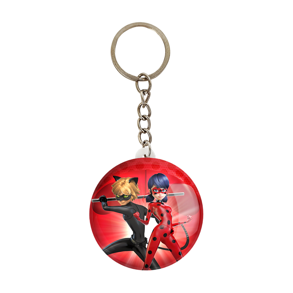 جاکلیدی خندالو طرح دختر کفشدوزکی و پسر گربه ای کد 3497