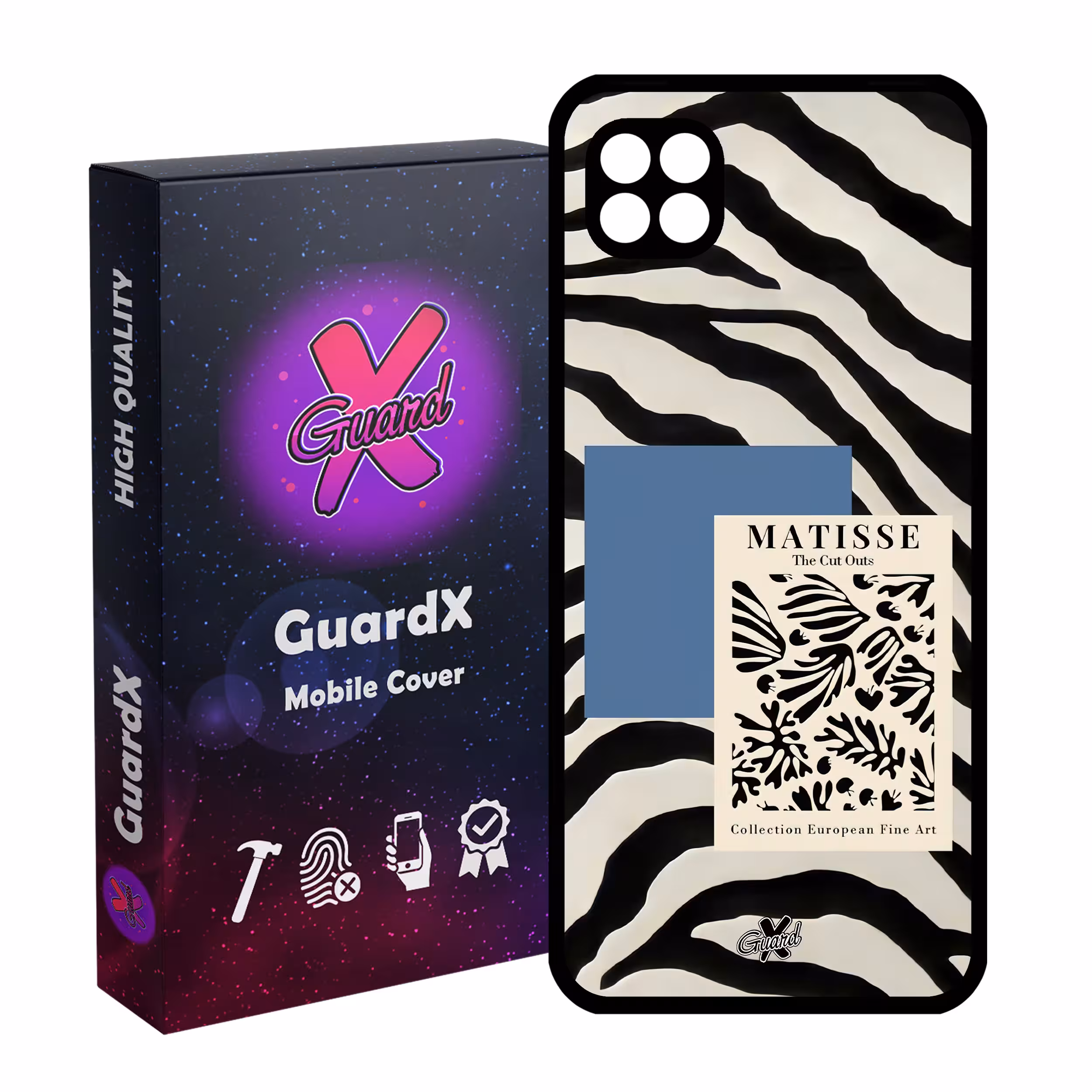 کاور گارد ایکس طرح Zebra مدل Glass10568 مناسب برای گوشی موبایل سامسونگ Galaxy A22 5G