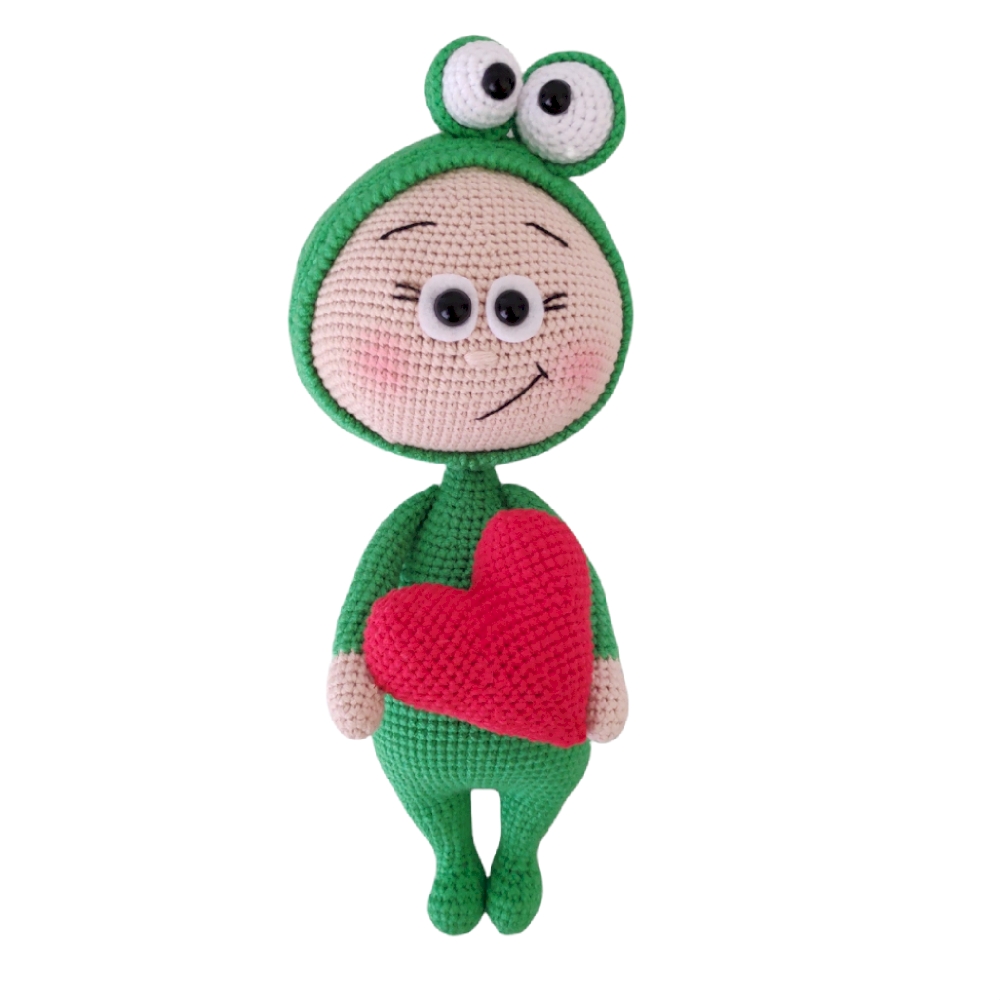 عروسک بافتنی مدل بونی قورباغه کد 60241 
