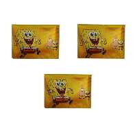 دستمال کاغذی جیبی 10 برگ مدل باب اسفنجی کد 007 بسته 3 عددی