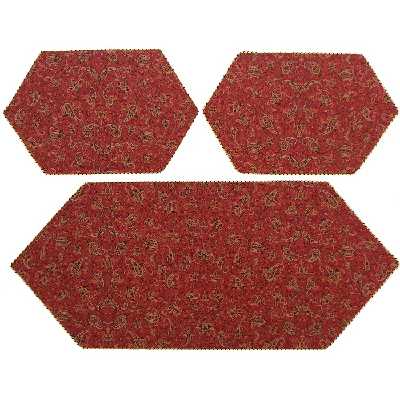 ست 3 تکه رومیزی ترمه کد TRSETE57