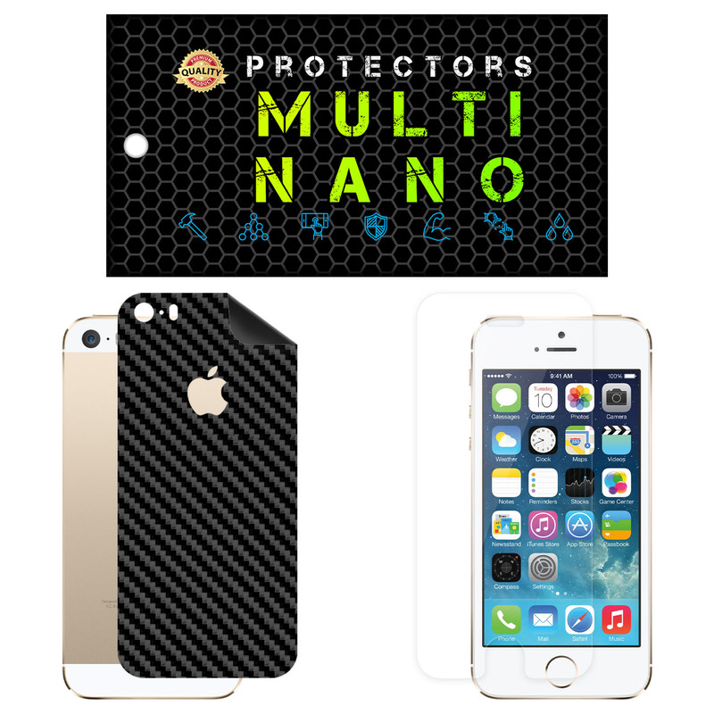 محافظ صفحه نمایش مولتی نانو مدل X-SFC مناسب برای گوشی موبایل اپل iPhone 5S به همراه برچسب پوششی | کالا برتری