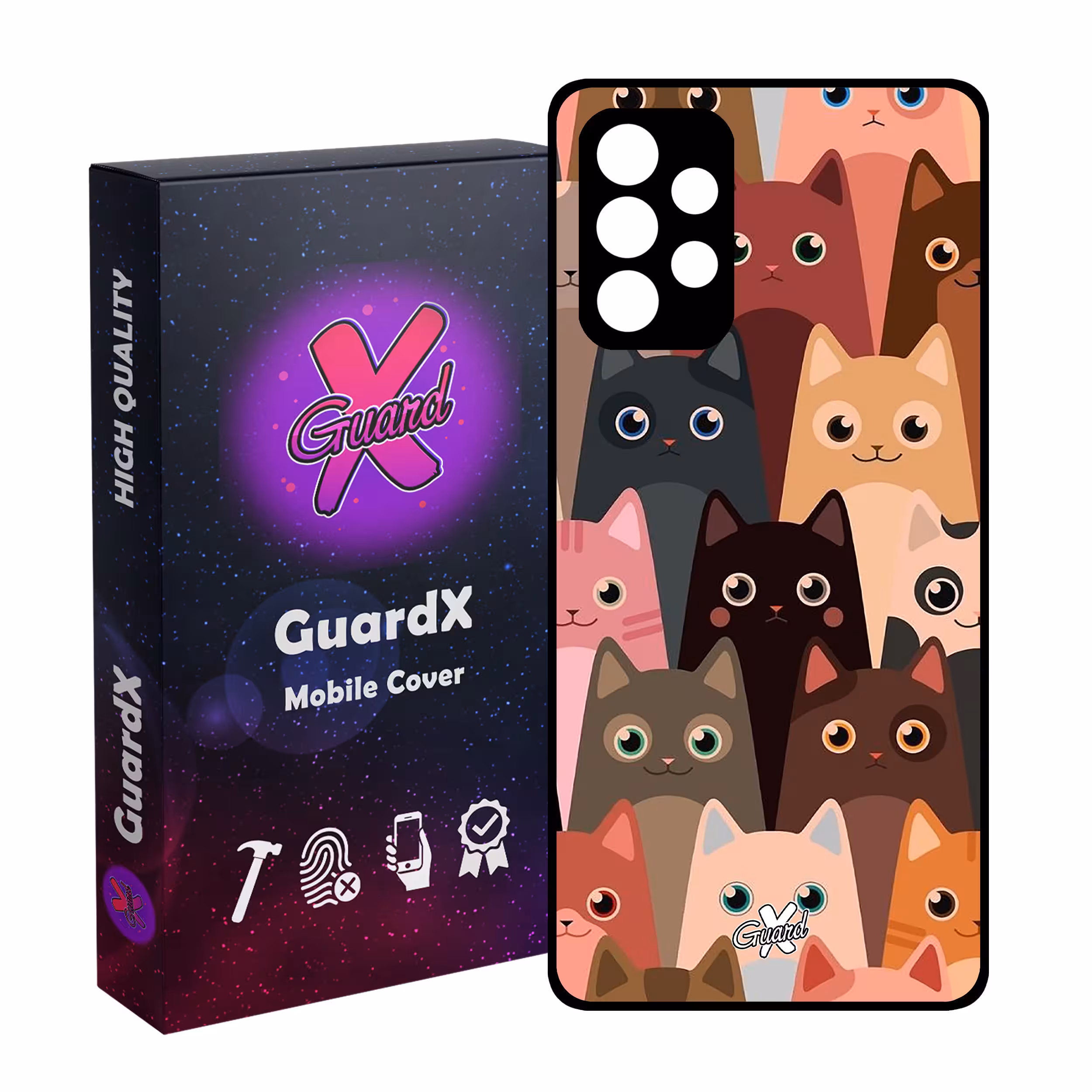 کاور گارد ایکس طرح Cat مدل Glass10067 مناسب برای گوشی موبایل سامسونگ Galaxy A32 4G