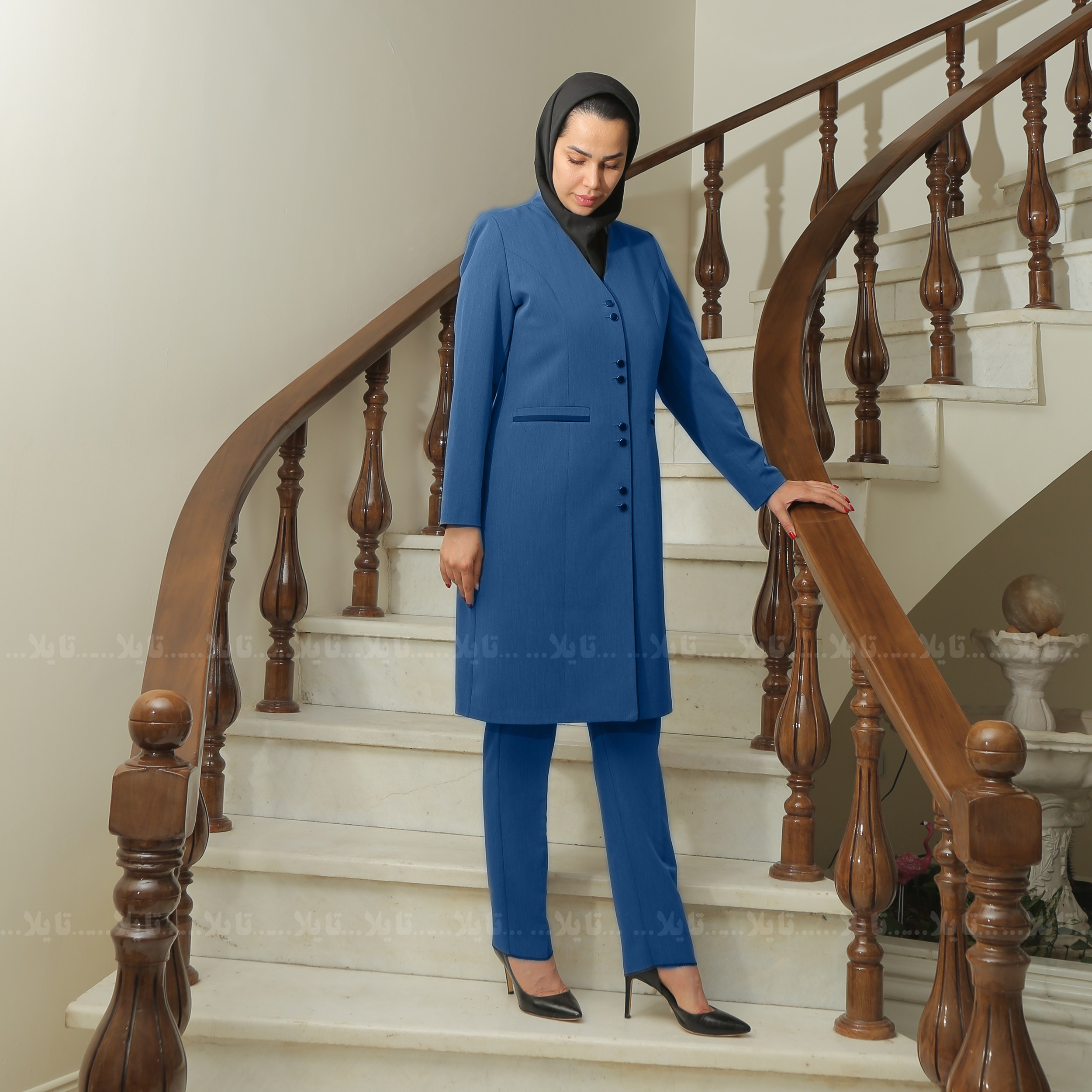 مانتو و شلوار فیونا آستر دار