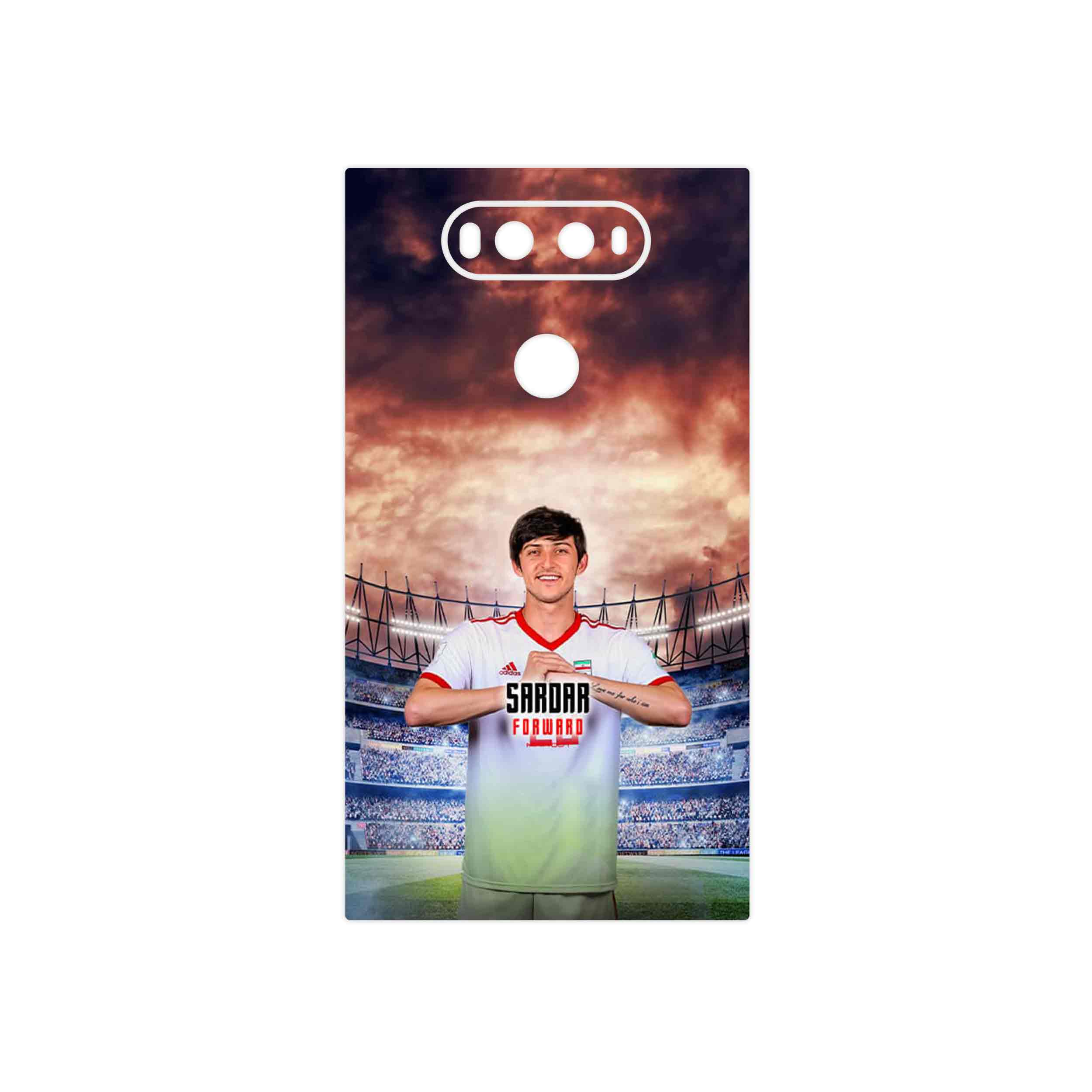 برچسب پوششی ماهوت مدل Sardar Azmoun مناسب برای گوشی موبایل ال جی V20