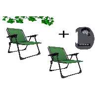 صندلی کمپ سبز کمپینگ دو لیوان اردوگاه تاشو و پیک نیک bimbambom