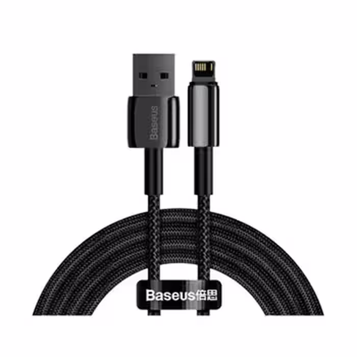 کابل شارژ باسئوس USB-A به Lightning مدل Tungsten Gold CALWJ-01