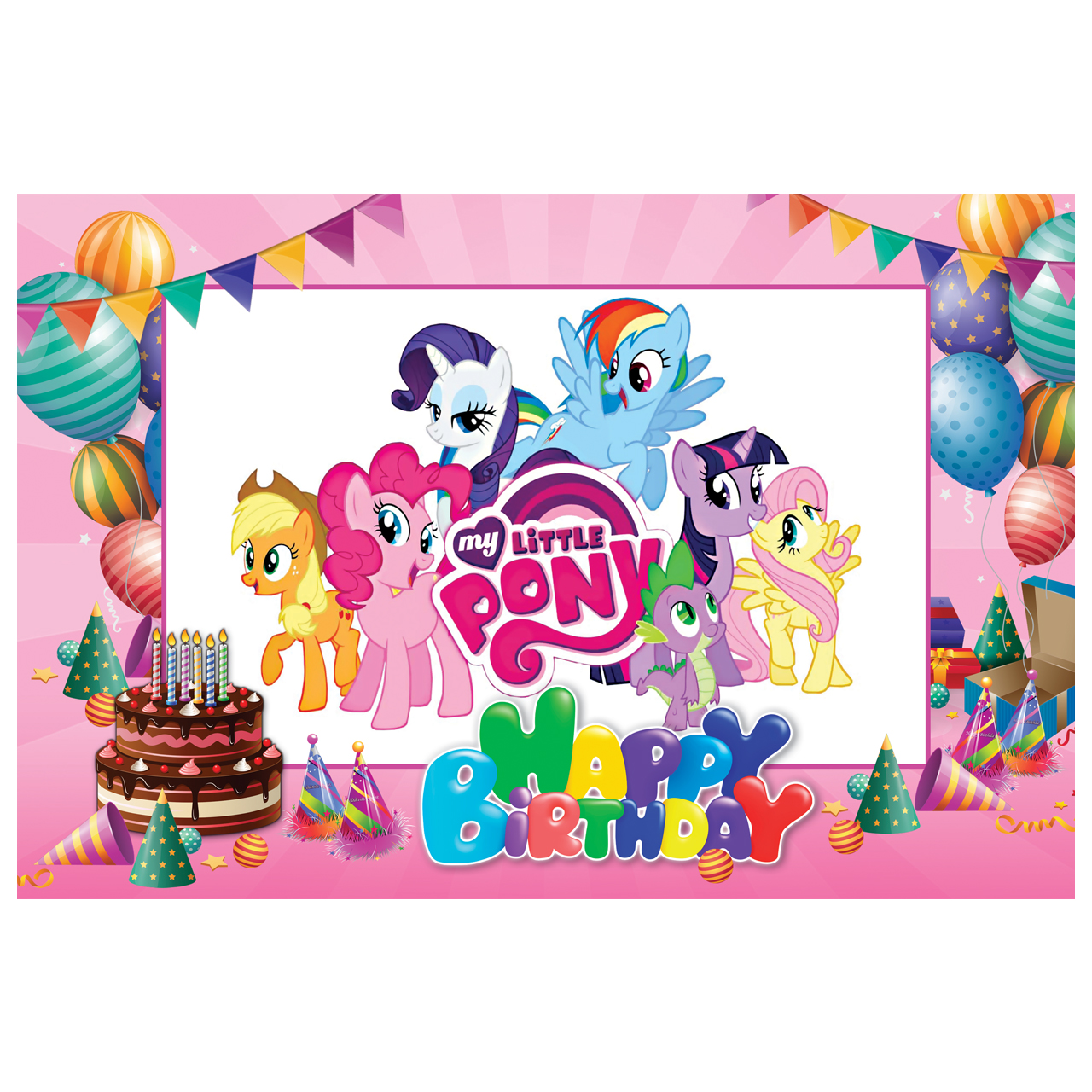 بنر تم تولد طرح پونی کوچولو کد 1057