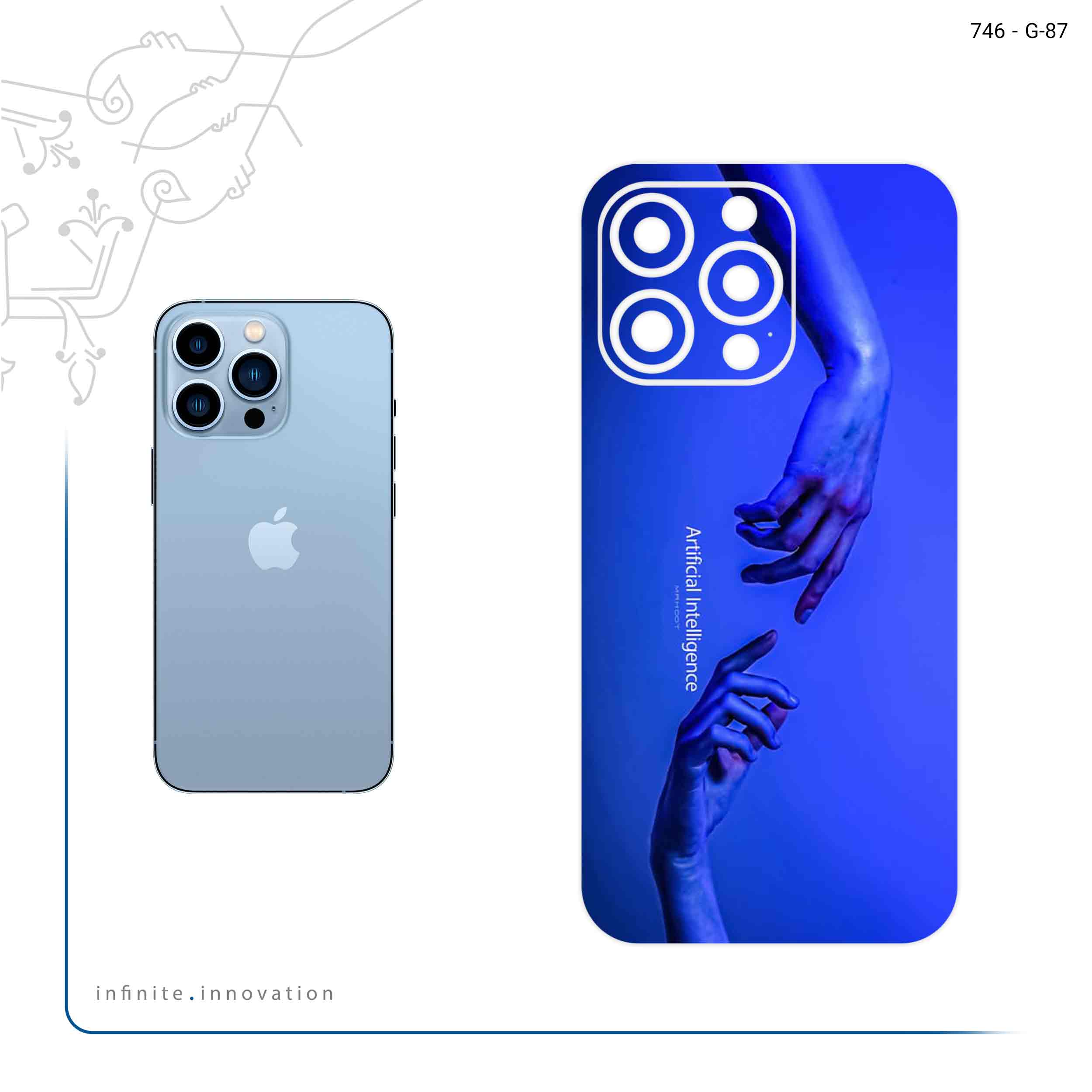 برچسب پوششی ماهوت مدل Artificial intelligence 1 مناسب برای گوشی موبایل اپل iphone 13 Pro