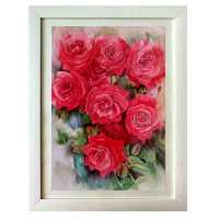 تابلو نقاشی آبرنگ طرح گل رز کد 025