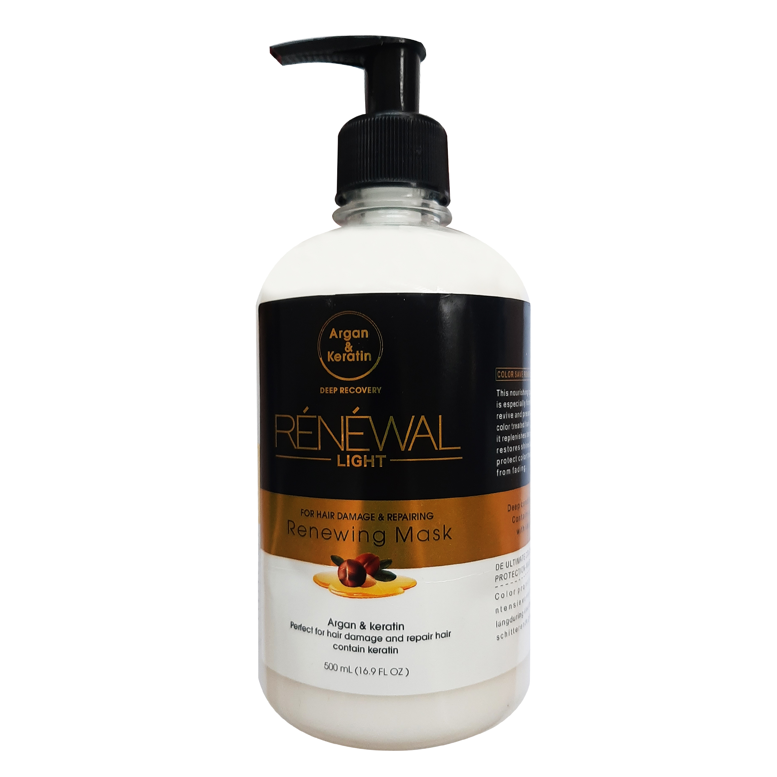 ماسک مو رنوال مدل aragan & keratin حجم 500 میلی لیتر