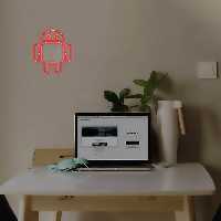 چراغ دیواری نئون دیزاین طرح Android-Logo_RD