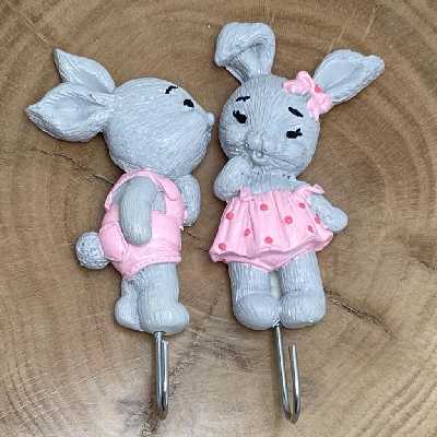 آویز حوله مدل خرگوش عاشق مجموعه دو عددی