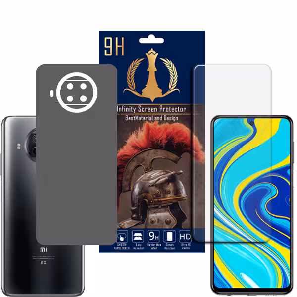 برچسب پوششی اینفینیتی مدل PRO MAX مناسب برای گوشی موبایل شیائومی REDMI NOTE 9 PRO 5G به همراه محافظ صفحه نمایش