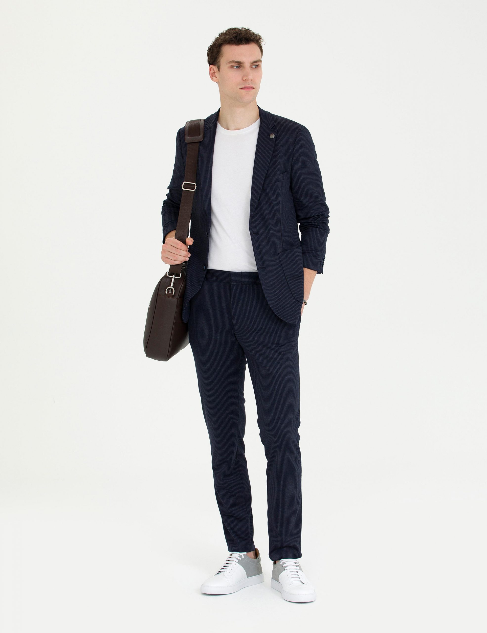 کت و شلوار مردانه سرمه ای پیرکاردین - فروشگاه لباس شهرمون