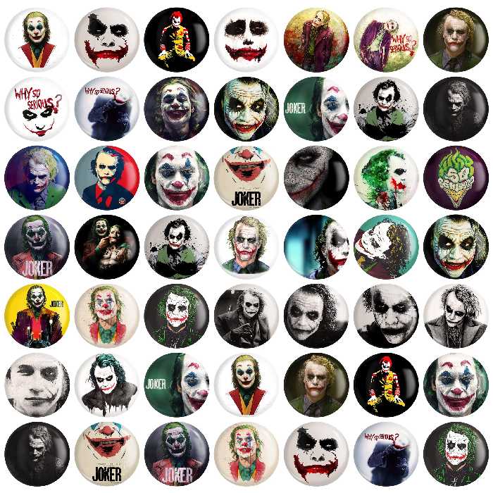مگنت خندالو طرح جوکر Joker کد 11 مجموعه 50 عددی