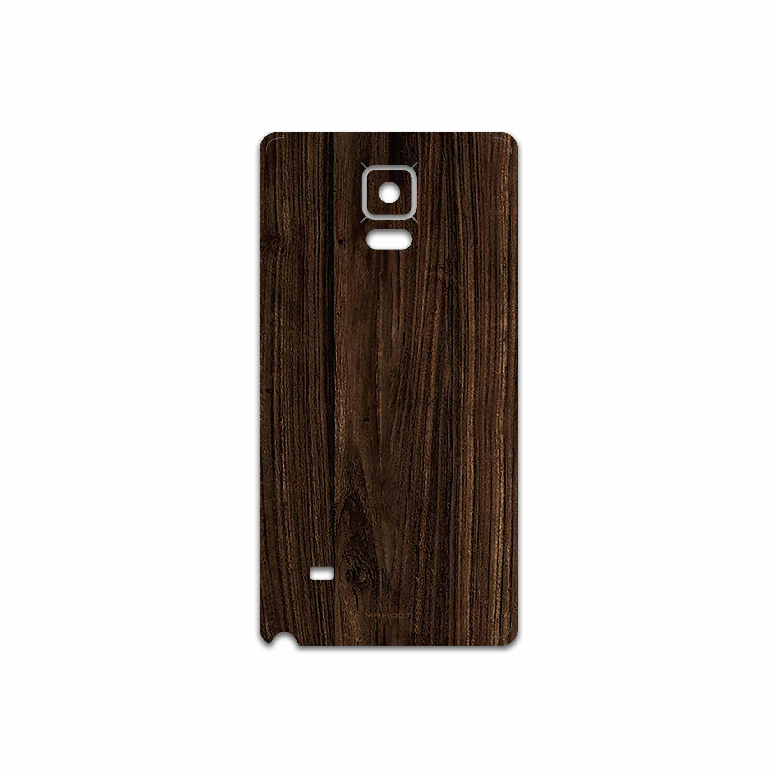 برچسب پوششی ماهوت مدل Dark Walnut Wood مناسب برای گوشی موبایل سامسونگ Galaxy Note 4
