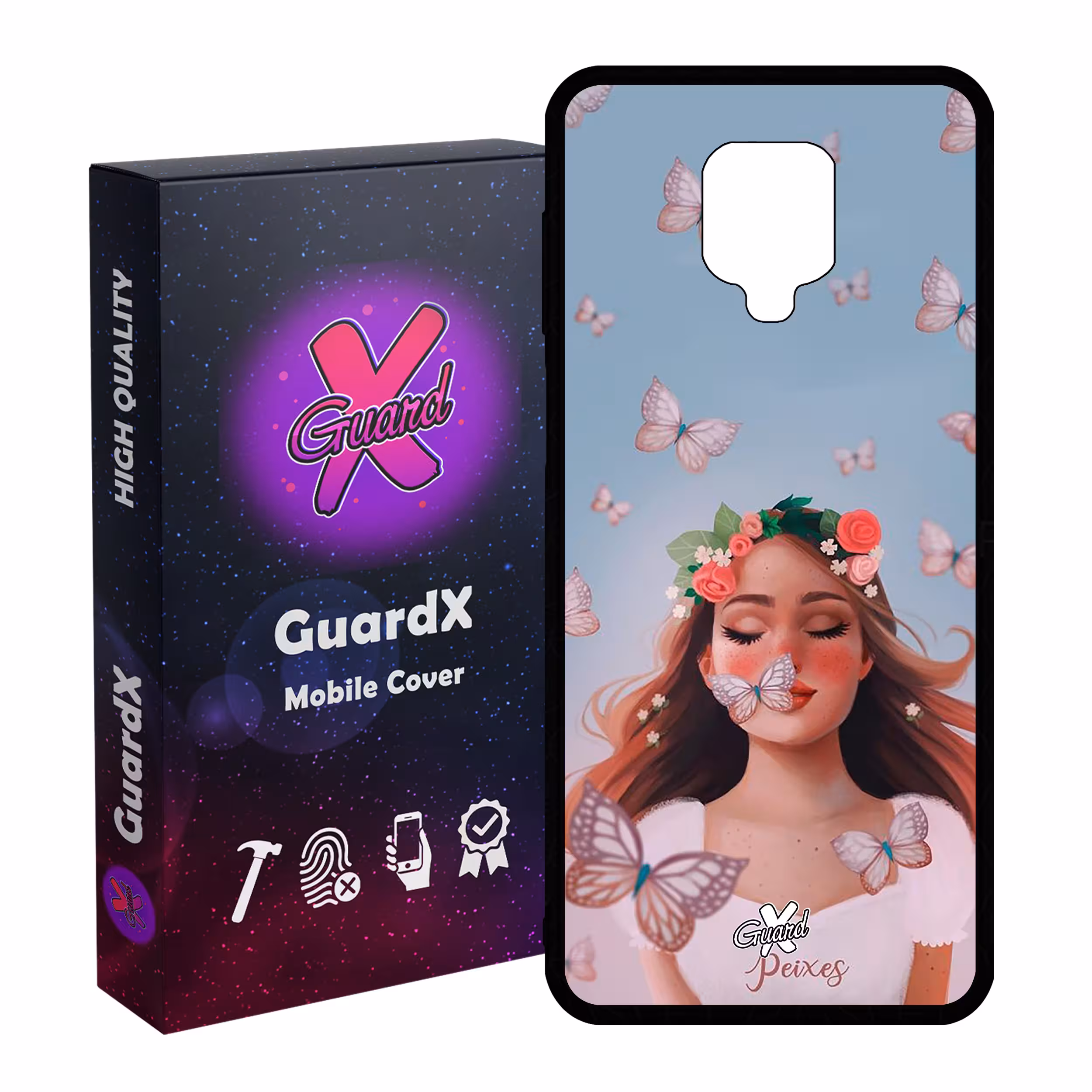 کاور گارد ایکس طرح Girl مدل Glass10380 مناسب برای گوشی موبایل شیائومی Redmi Note 9S / Note 9 Pro / Note 9 Pro Max