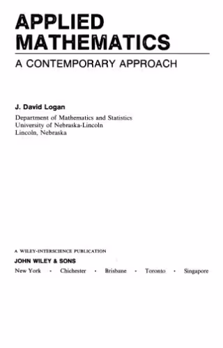 خرید و دانلود نسخه کامل کتاب Applied Mathematics: A Contemporary Approach