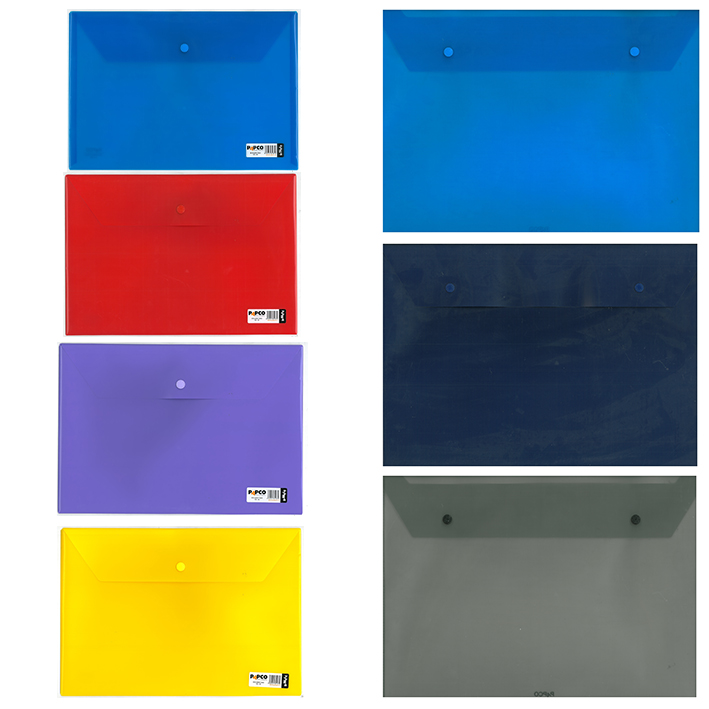 پوشه دکمه دار پاپکو مدل 107A3 کد 002 مجموعه 7 عددی