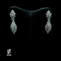 گوشواره جواهری نقره کدgn1018