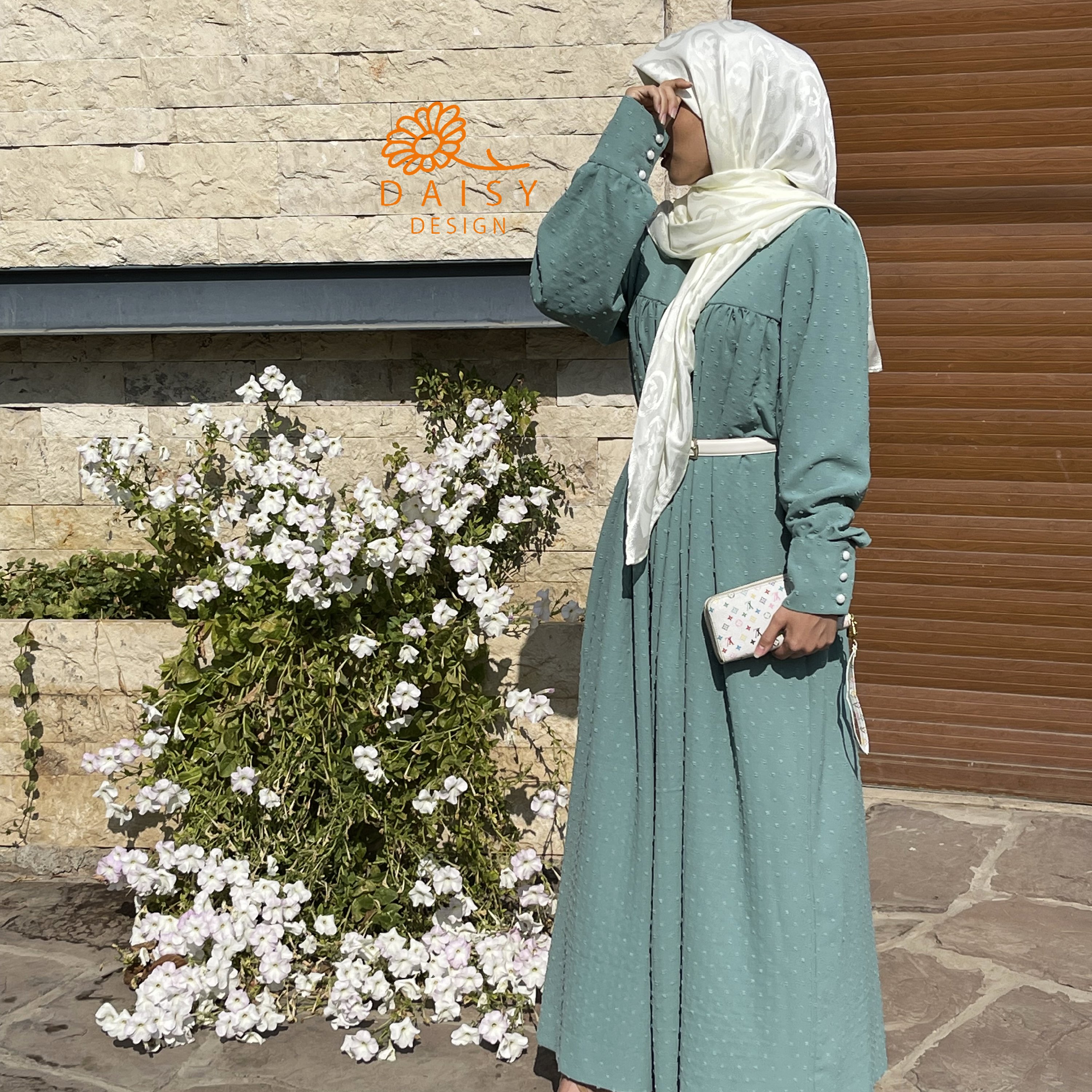 پیراهن بلند زنانه سبز 
