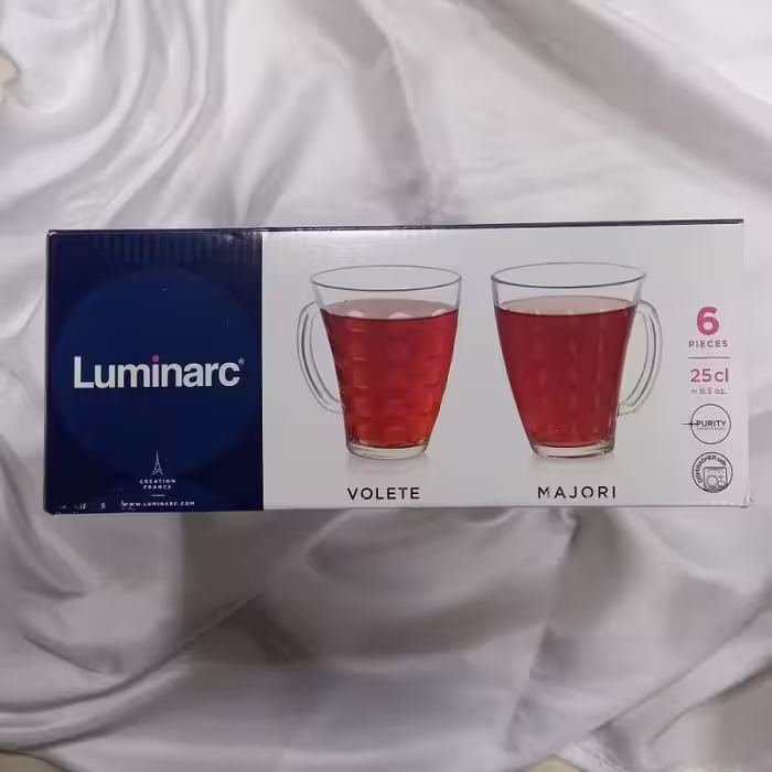 لیوان لومینارک مدل ماژور بسته 6 عددی