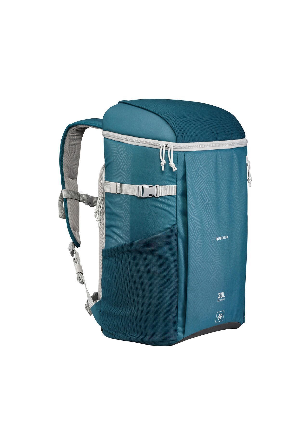 یخدان و کولر کمپ آبی کوله پشتی خنک کننده 30 ل خاکستری Decathlon