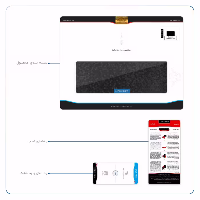 برچسب پوششی ماهوت مدل Honey-Comb-Circle مناسب برای تبلت هوآوی Matepad T10 2020 AGS-L09