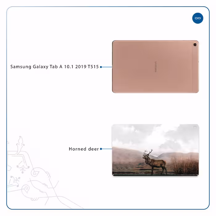 برچسب پوششی ماهوت مدل Horned Deer مناسب برای تبلت سامسونگ Galaxy Tab A 10.1 2019 T515