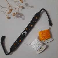 دستبند دوستی والفا بافی مدل ماه دستبافت قابل ست شدن با دستبند خورشید 