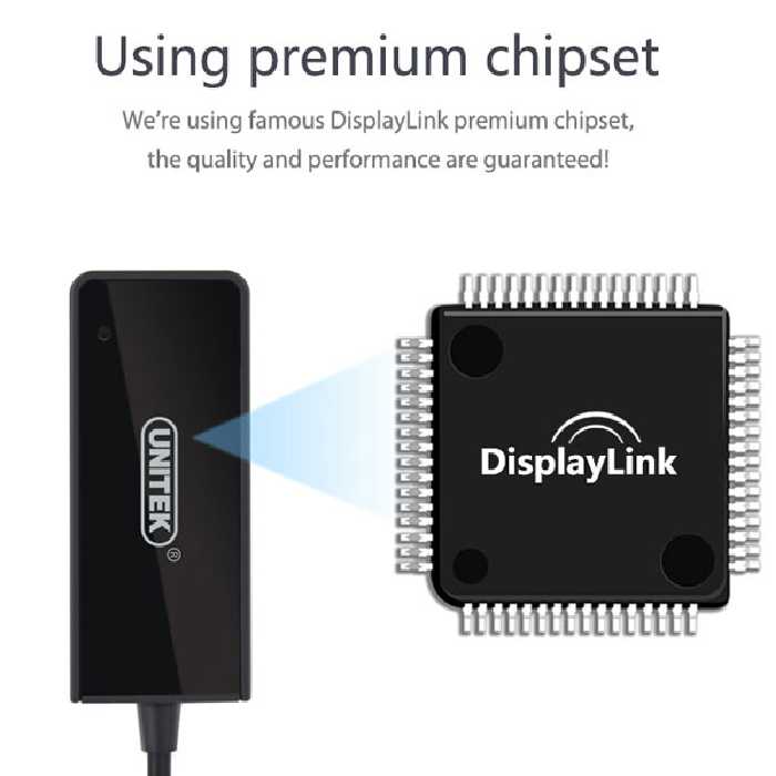 مبدل USB3.0 به Display Port یونیتک مدل Y-3703