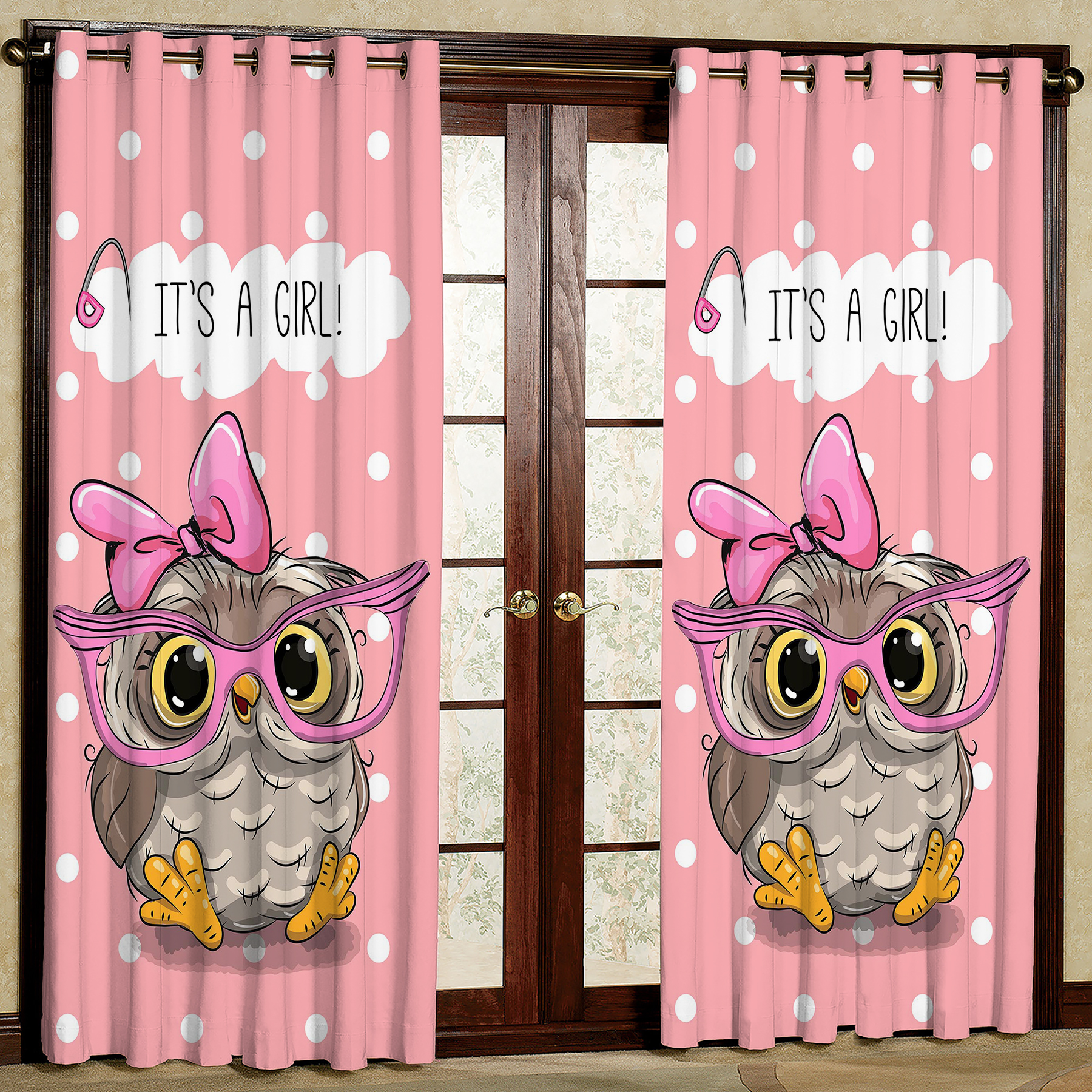 پرده مدل جغد هازان پانچی کد 1009 سایز 140x200 سانتی متر