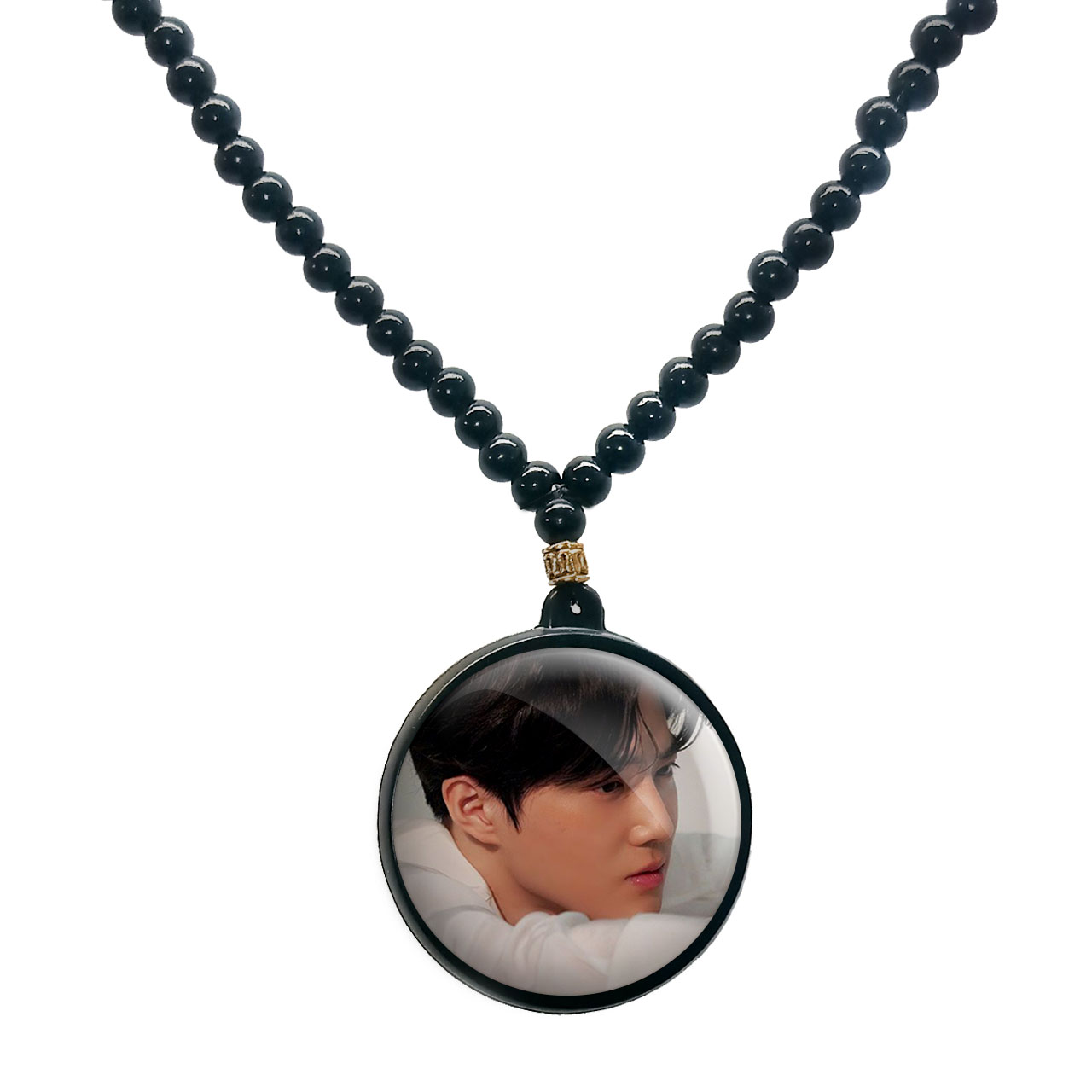 گردنبند پرمانه طرح exo کد pmd.13770 مدل دو طرفه