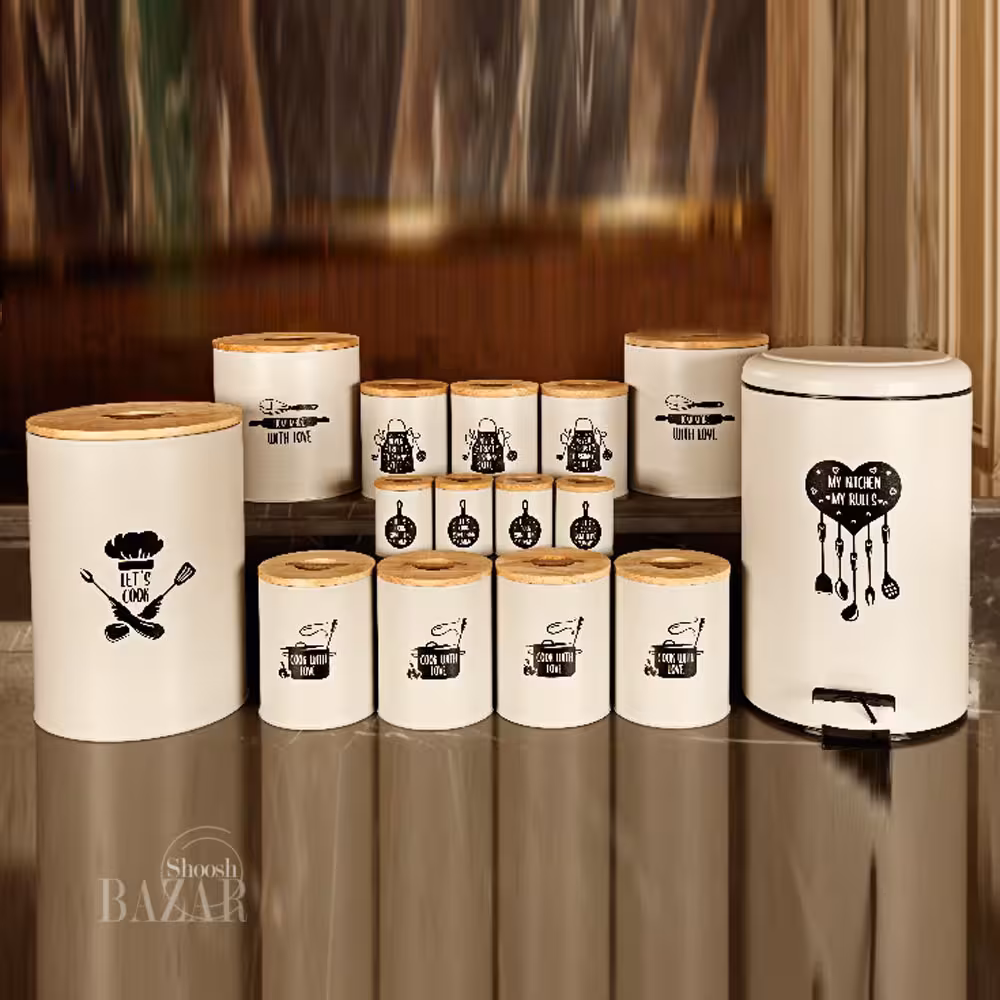 سرویس آشپزخانه بی وی کی درب چوبی طرح chef کد 853216