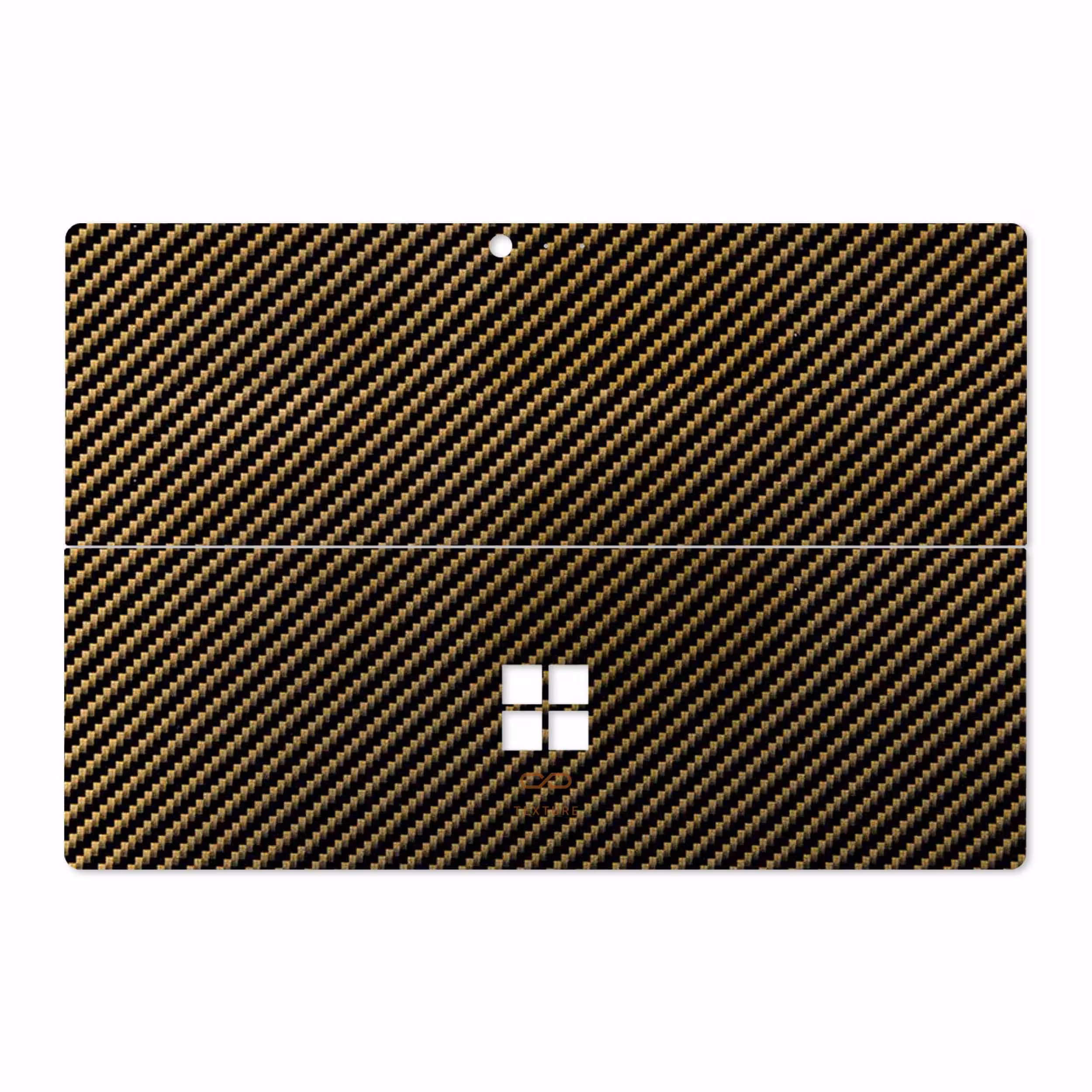 برچسب پوششی ماهوت مدل Glossy-Brown-Fiber مناسب برای تبلت مایکروسافت Surface Pro 4 2015