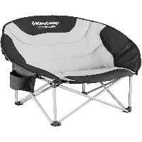 صندلی کمپ سفید کمپینگ ماه راحت تاشو و خدمات سنگین طراحی بالش با نگهدارنده فنجان KINGCAMP