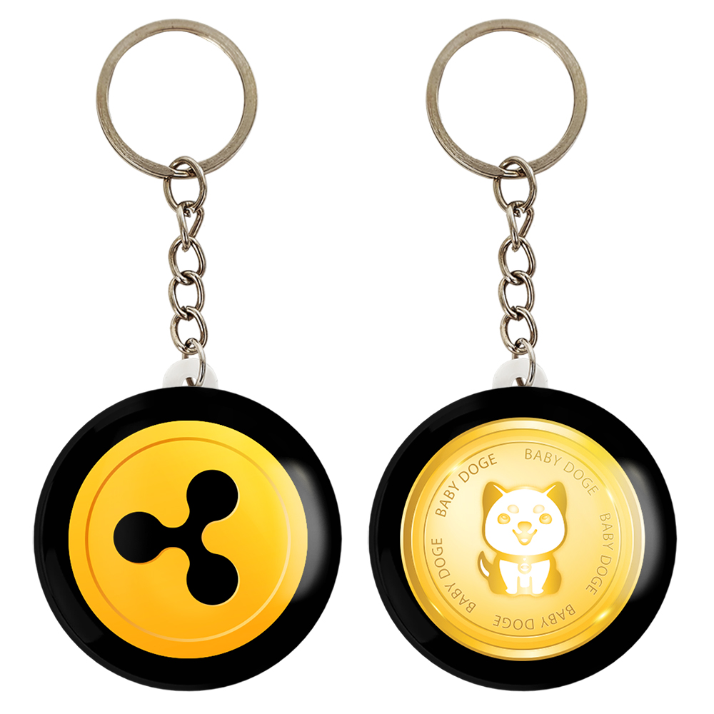 جاکلیدی خندالو مدل ارز دیجیتال ریپل و بیبی دوج کد 109071011 مجموعه 2 عددی