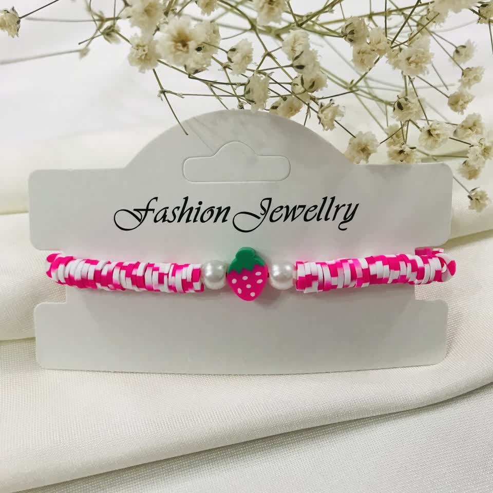 دستبند فیمو - توت فرنگی